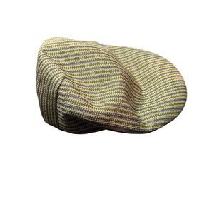 Vintage Kangol Flat Cap Mens Medium Jacquard 504 Brown Newsboy Hat Classic 90s